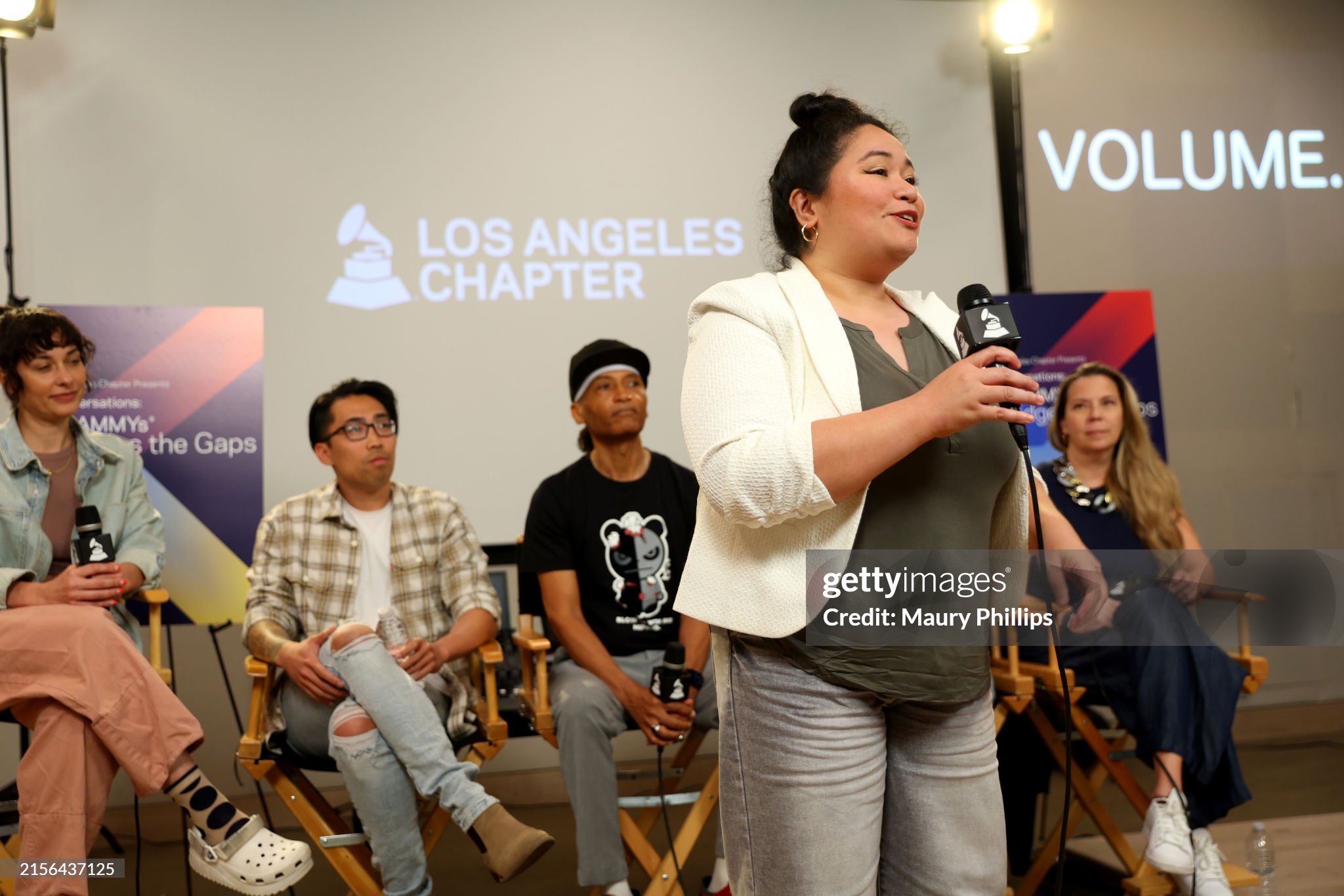 Jett Galindo speaking at a Recording Academy LA Chapter panel